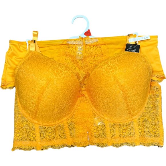 French Affair Other - NWT French Affair Full Figure Flawless Coverage & Support Yellow Bra Panty Set